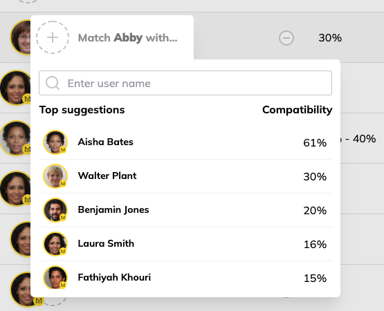 Mentorly AI-powered mentor matching - compatibility suggestions for mentee